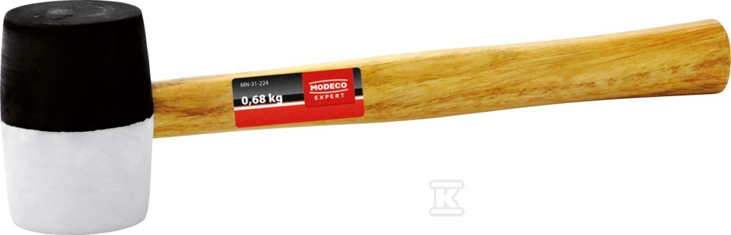 Młotek gumowy 680g trzonek drewniany - MN-31-224